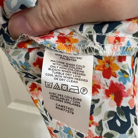 Loft Petite XXS Floral Ruffle Trim Tank Top - Picture 4 of 4